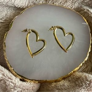 Heart Hoop‎ Earrings